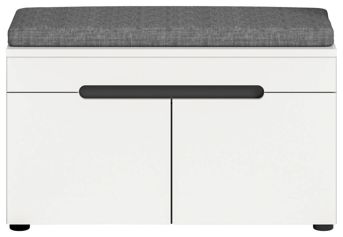 Sitzbank Canu basaltgrau Nachbildung weiß B/H/T: ca. 80x45x37 cm