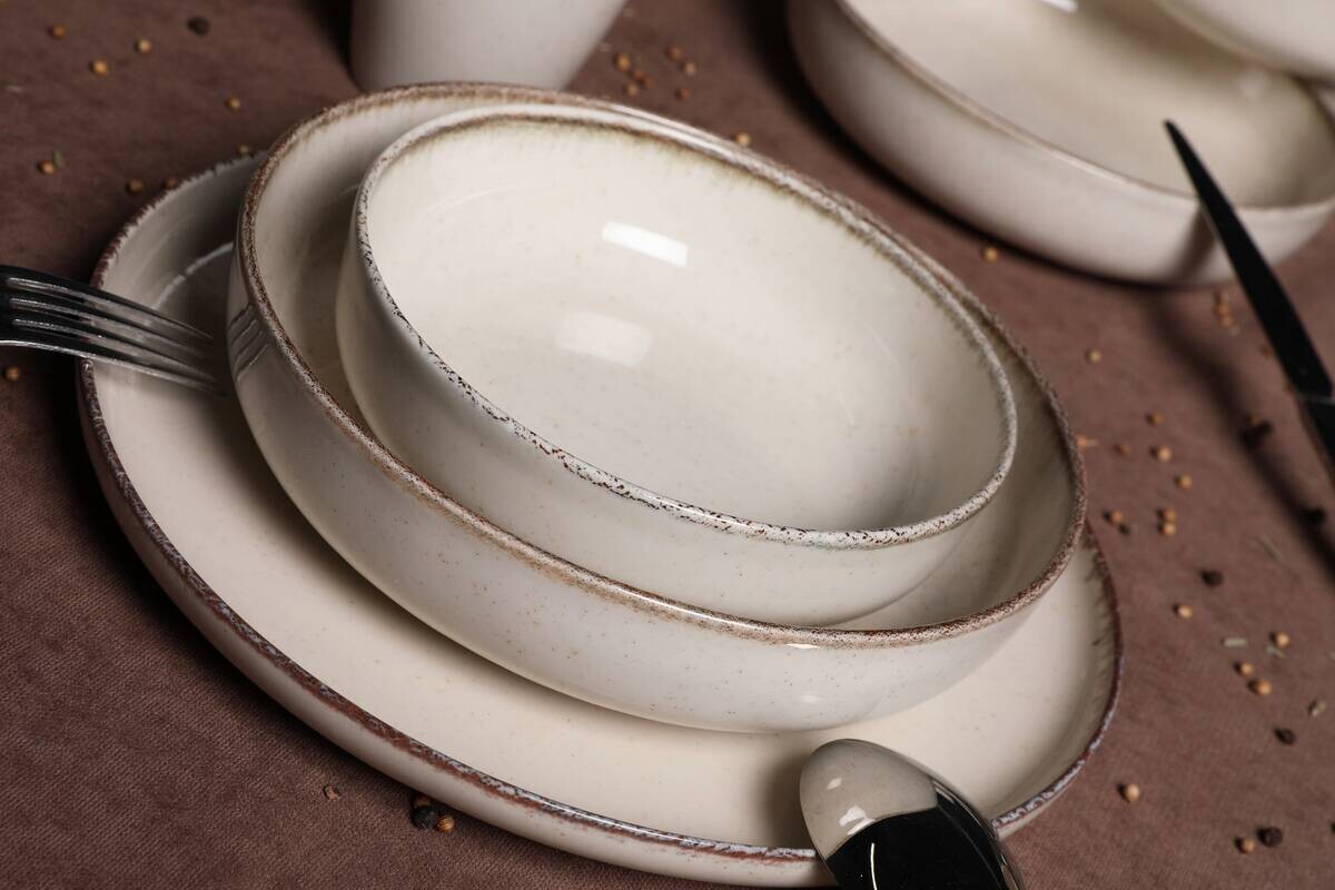 HermiaConcept Tafelservice Dirk creme Porzellan 16 tlg.