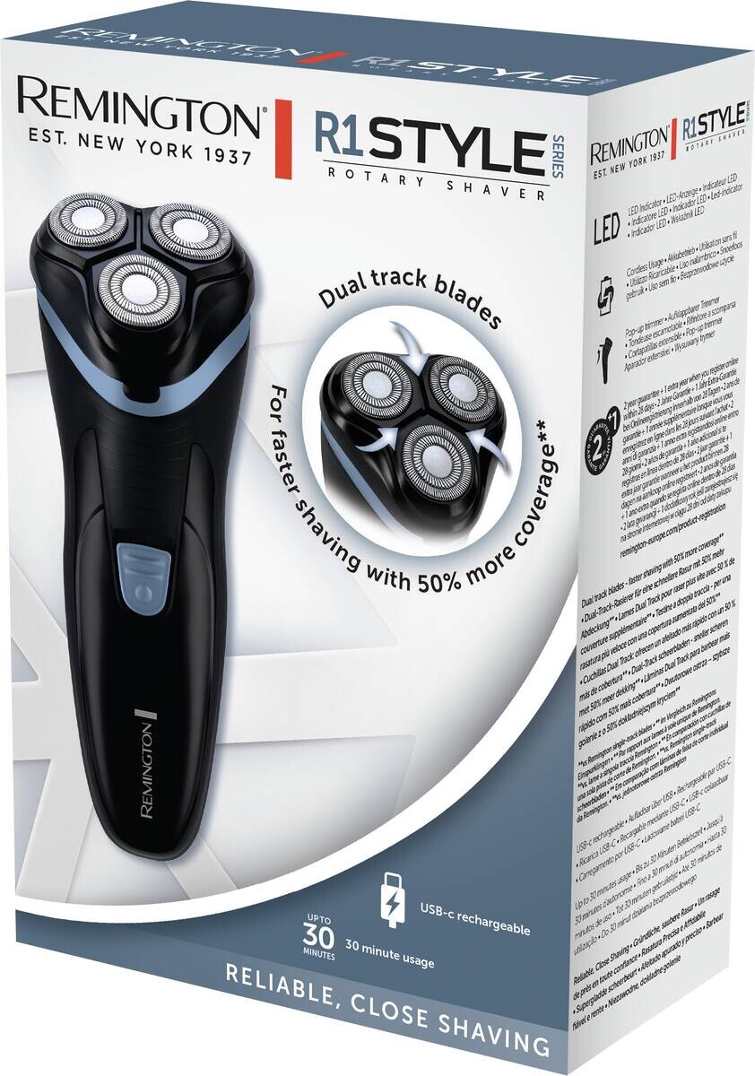 REMINGTON Herrenrasierer schwarz blau Kunststoff B/H/L: ca. 12,5x18,2x6,5 cm