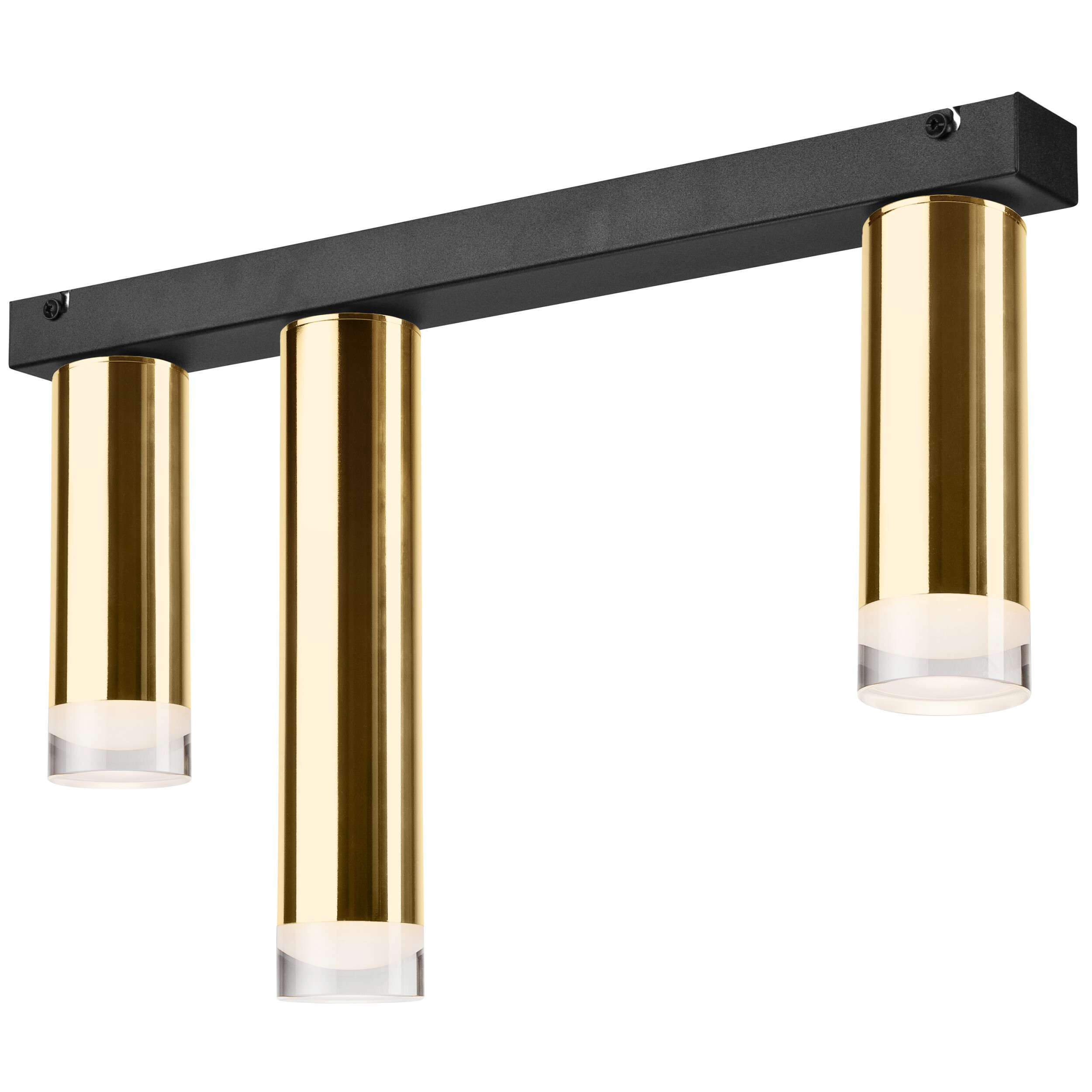 Lamkur Deckenleuchte schwarz Stahl B/H/L: ca. 8x31,5x50 cm E27 3 Brennstellen