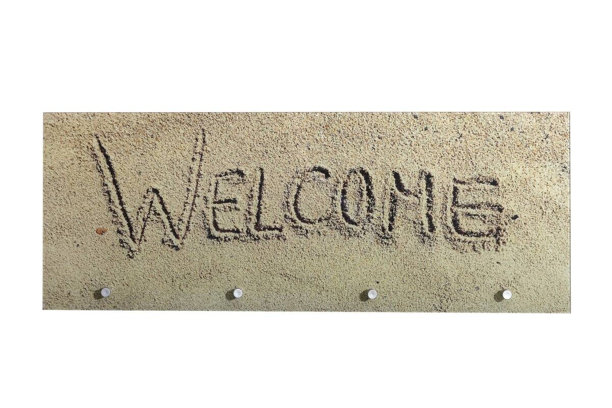 Wandgarderobe VITA sand Glas B/H/T: ca. 80x30x5 cm Wandgarderobe VITA sand Glas B/H/T: ca. 80x30x5 cm