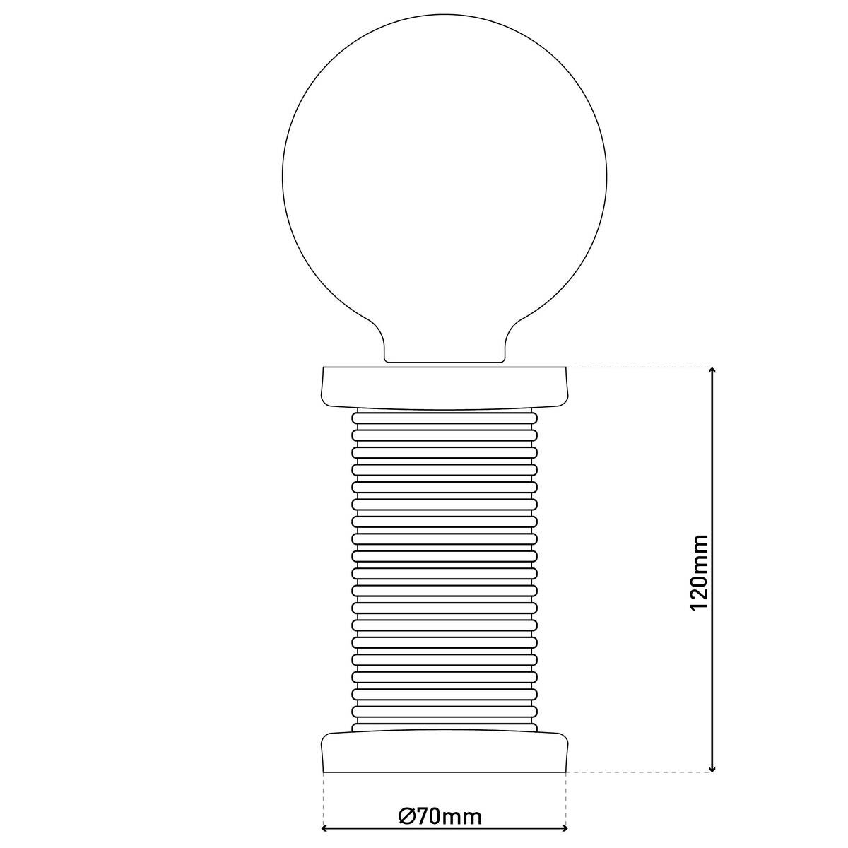Näve Leuchten Tischleuchte 3158122 schwarz Textil Kunststoff Metall B/H/T: ca. 7x12x7 cm E27 1 Brennstellen
