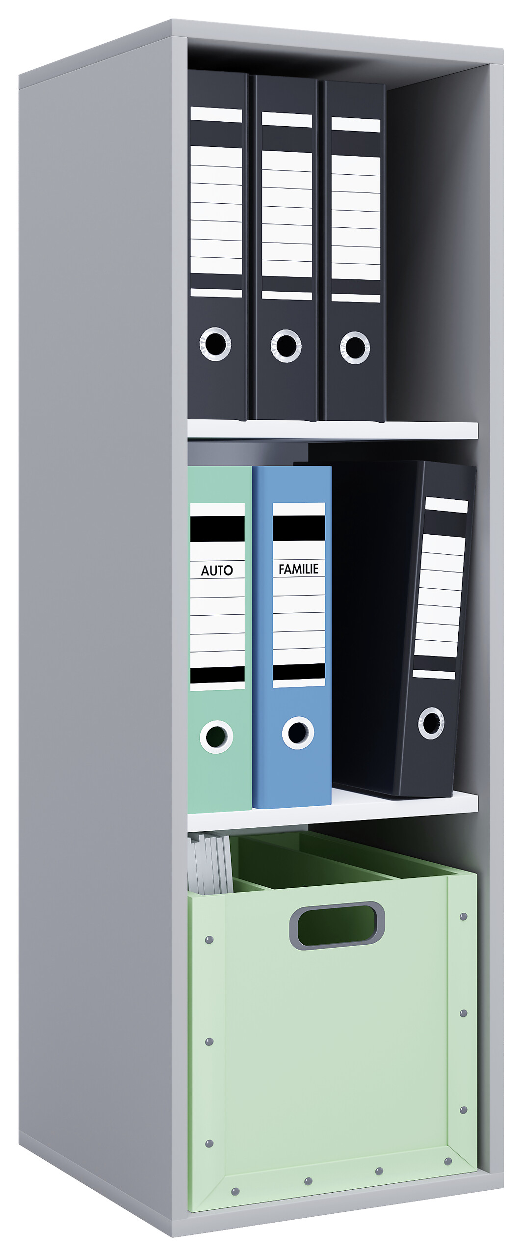 Regal Lona I grau weiß B/H/T: ca. 35x110x37 cm