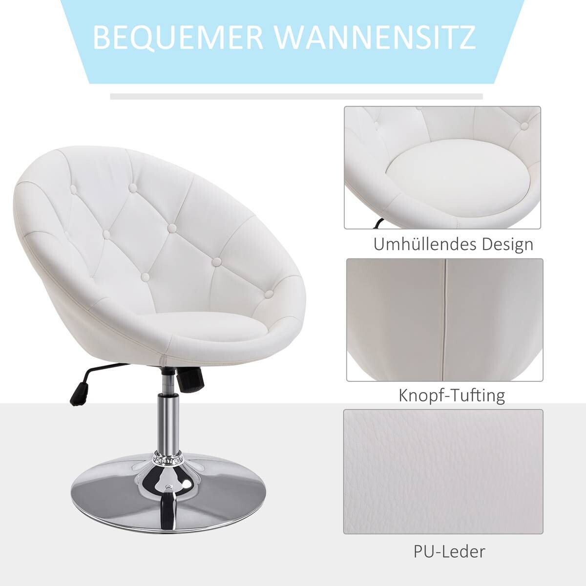 Hocker 833-357WT weiß