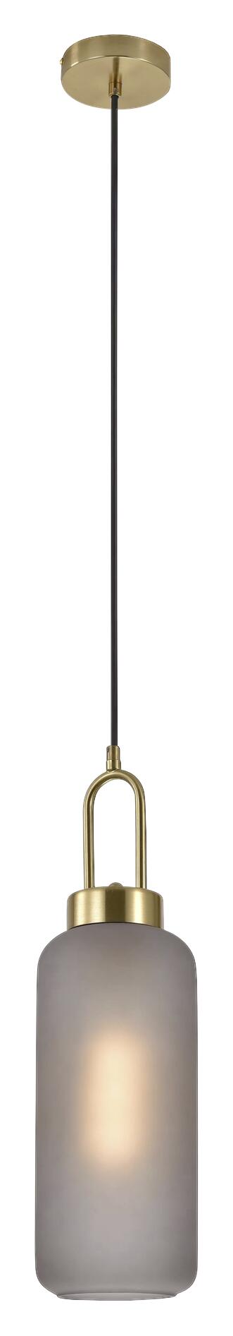 Housenordic Pendelleuchte 6406115 messing grau Stahl Rauchglas L/D: ca. 150x13 cm 1.0 Brennstellen