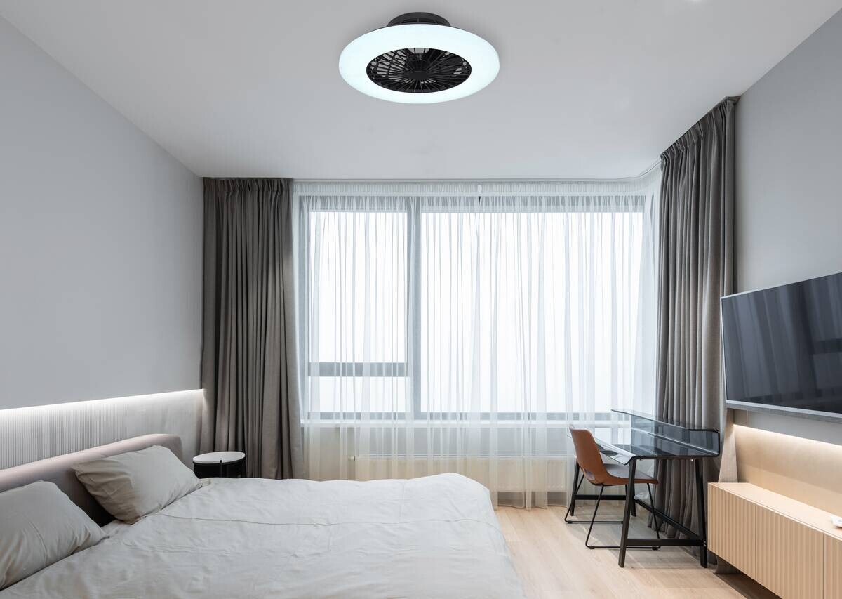 GLOBO LED-Deckenventilator schwarz Opal H/D: ca. 16x52,5 cm max. 30 W