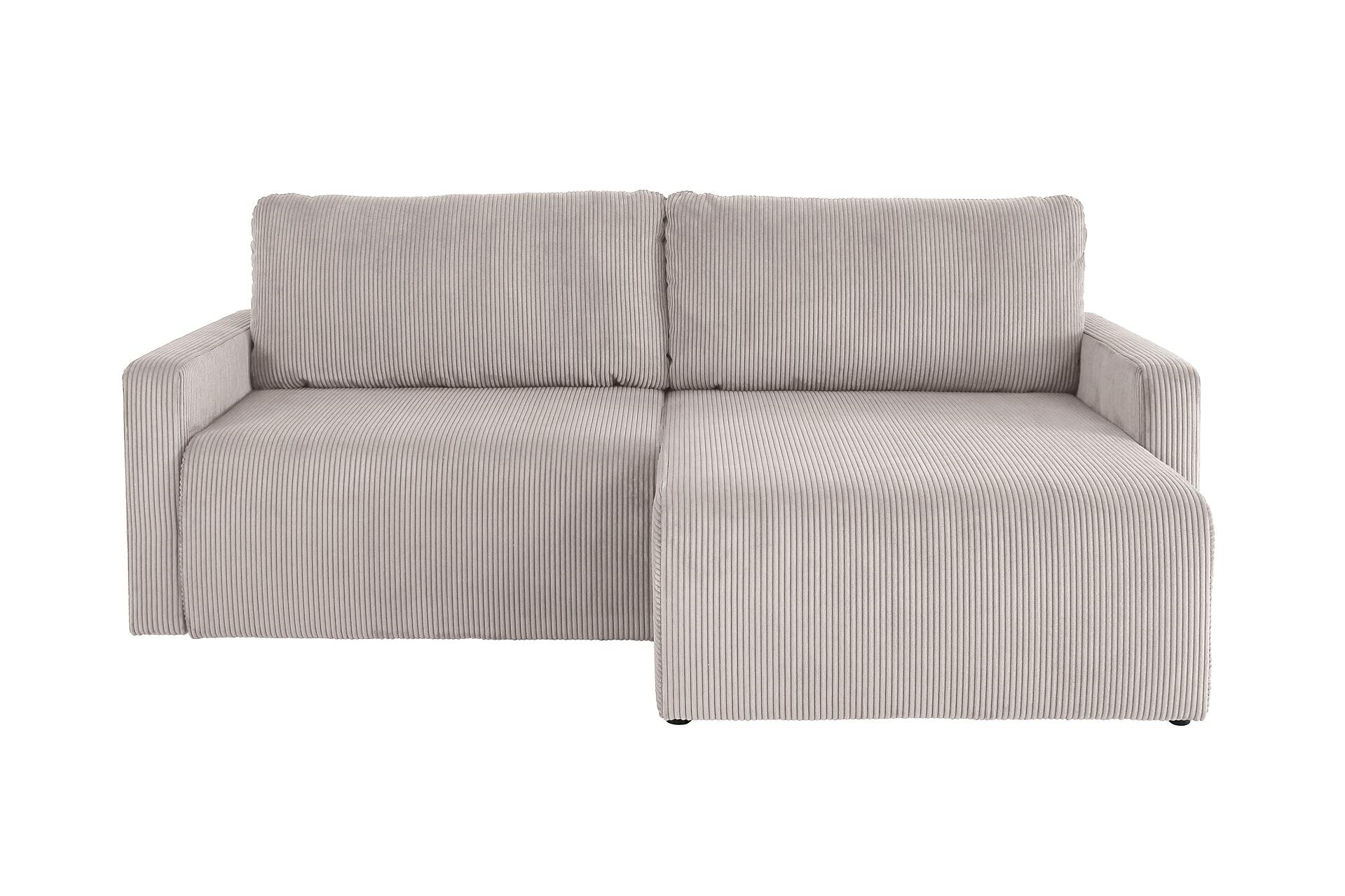Ecksofa mit Bettfunktion und Bettkasten Microfaser B/H/T: ca. 227x92x146 cm