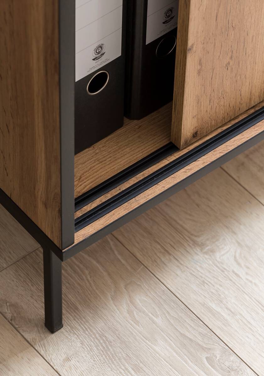 Midischrank Serie 2000 Eiche Landhaus Nachbildung B/H/T: ca. 100,1x96,6x41 cm