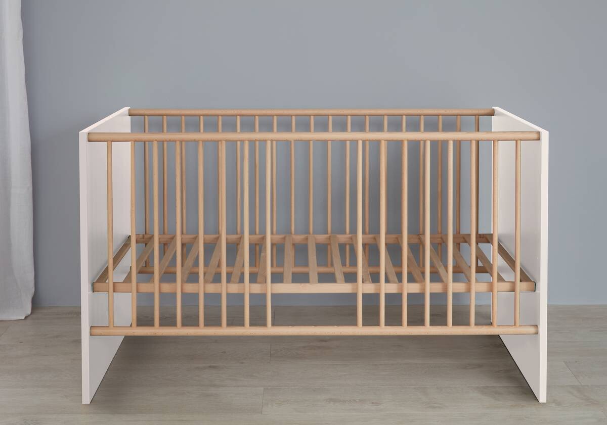 Babybett Mats weiß B/H/T: ca. 144x83x78 cm