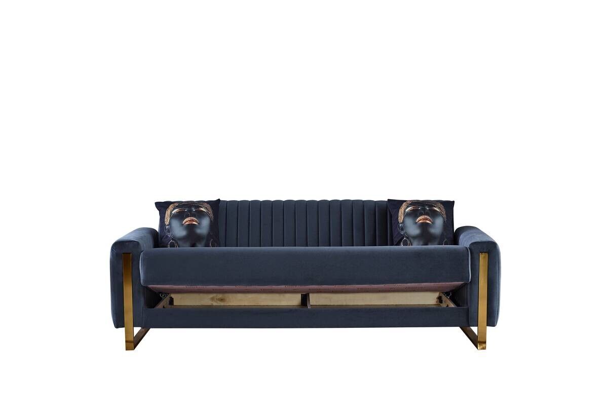 Sofa anthrazit Microfaser B/H/T: ca. 237x86x87 cm