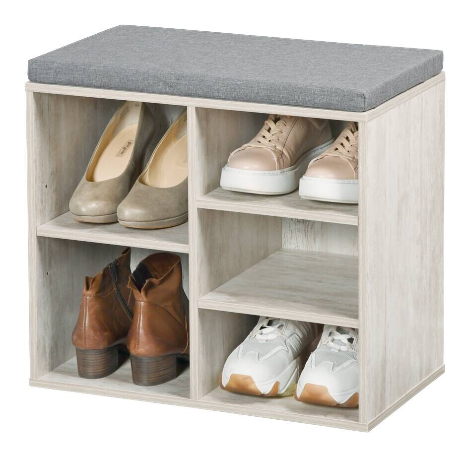 Kesper Schuhregal weißgrau Spanplatte B/H/L: ca. 29,5x48x51,5 cm