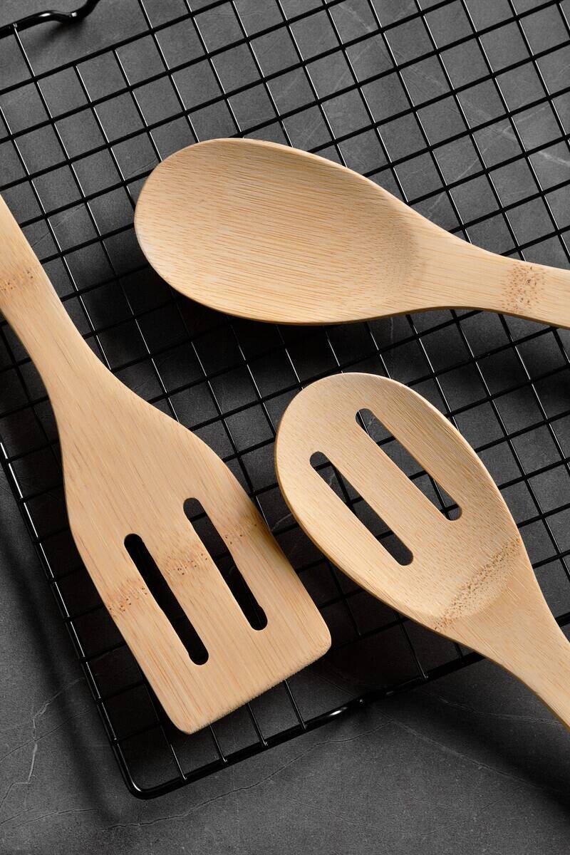 BERGNER Kochlöffel EARTH BLACK schwarz Bambus B/H/L: ca. 6x8x30 cm