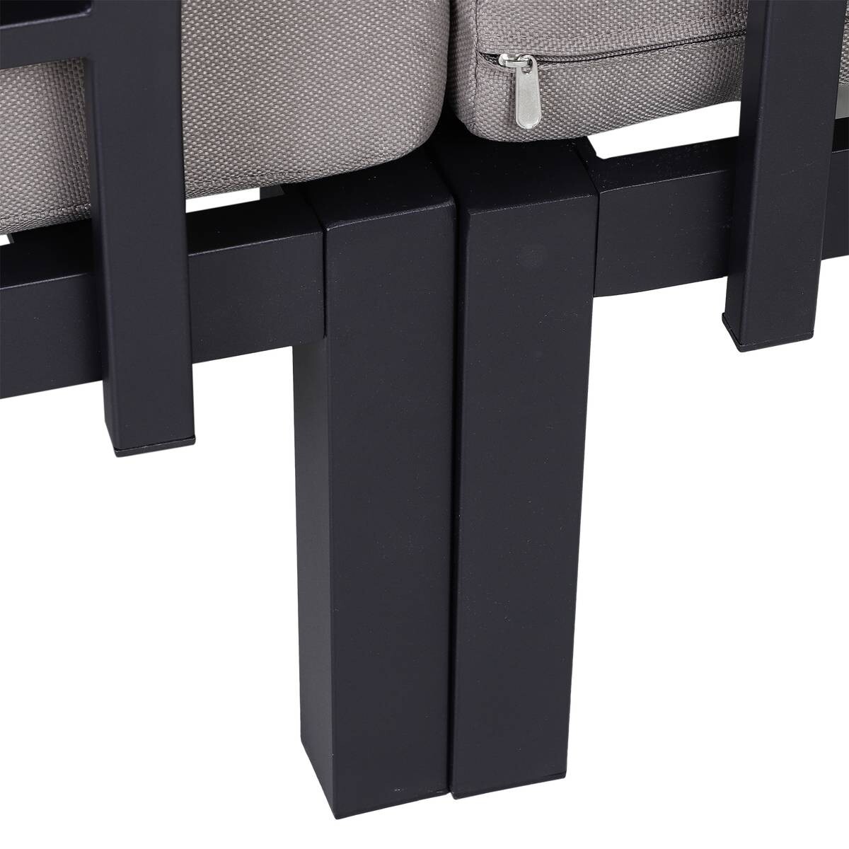 Outsunny Gartengarnitur grau Aluminium B/H/L: ca. 164x69x74 cm