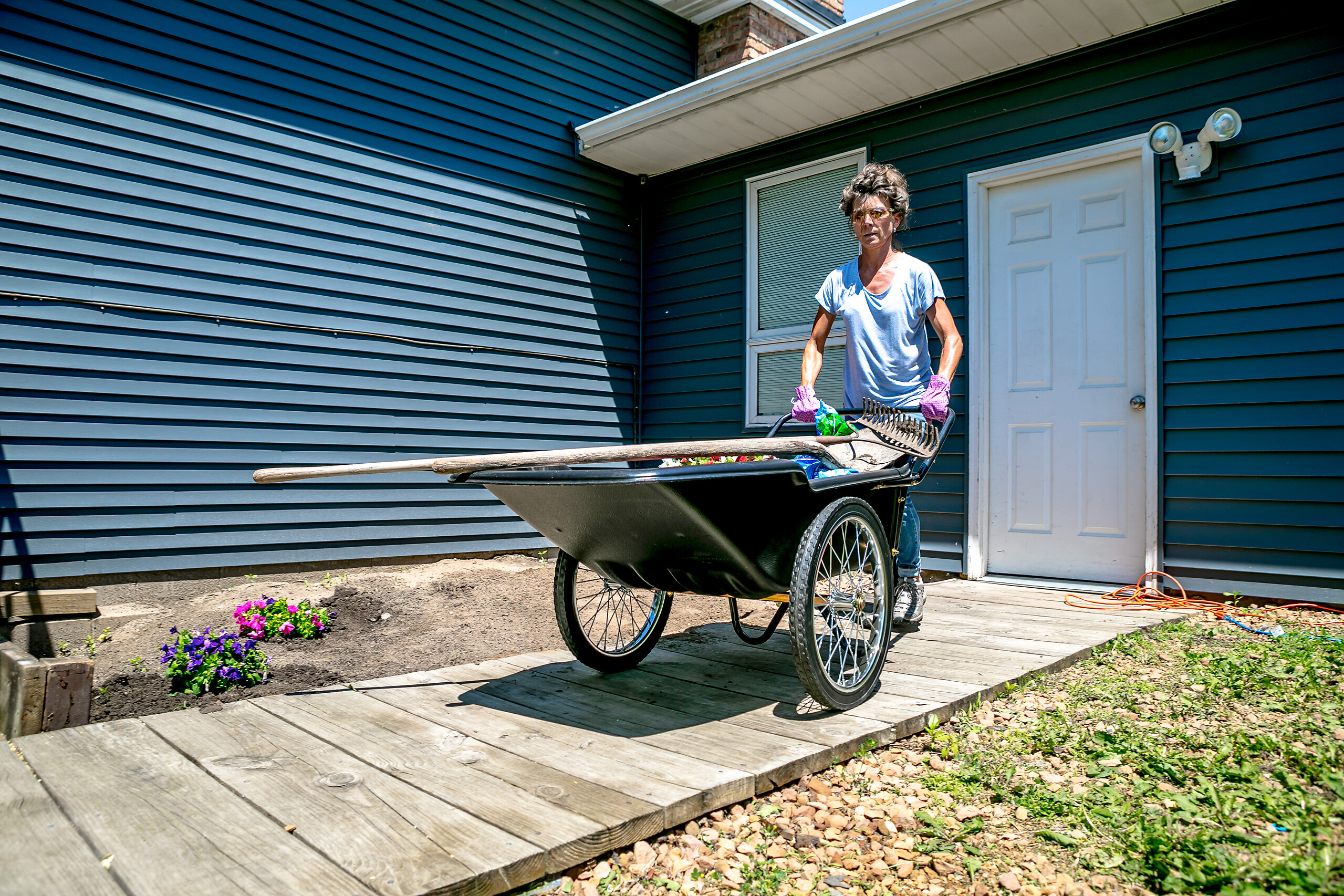 Polar Schubkarre Premium schwarz B/H/L: ca. 74x74x165 cm