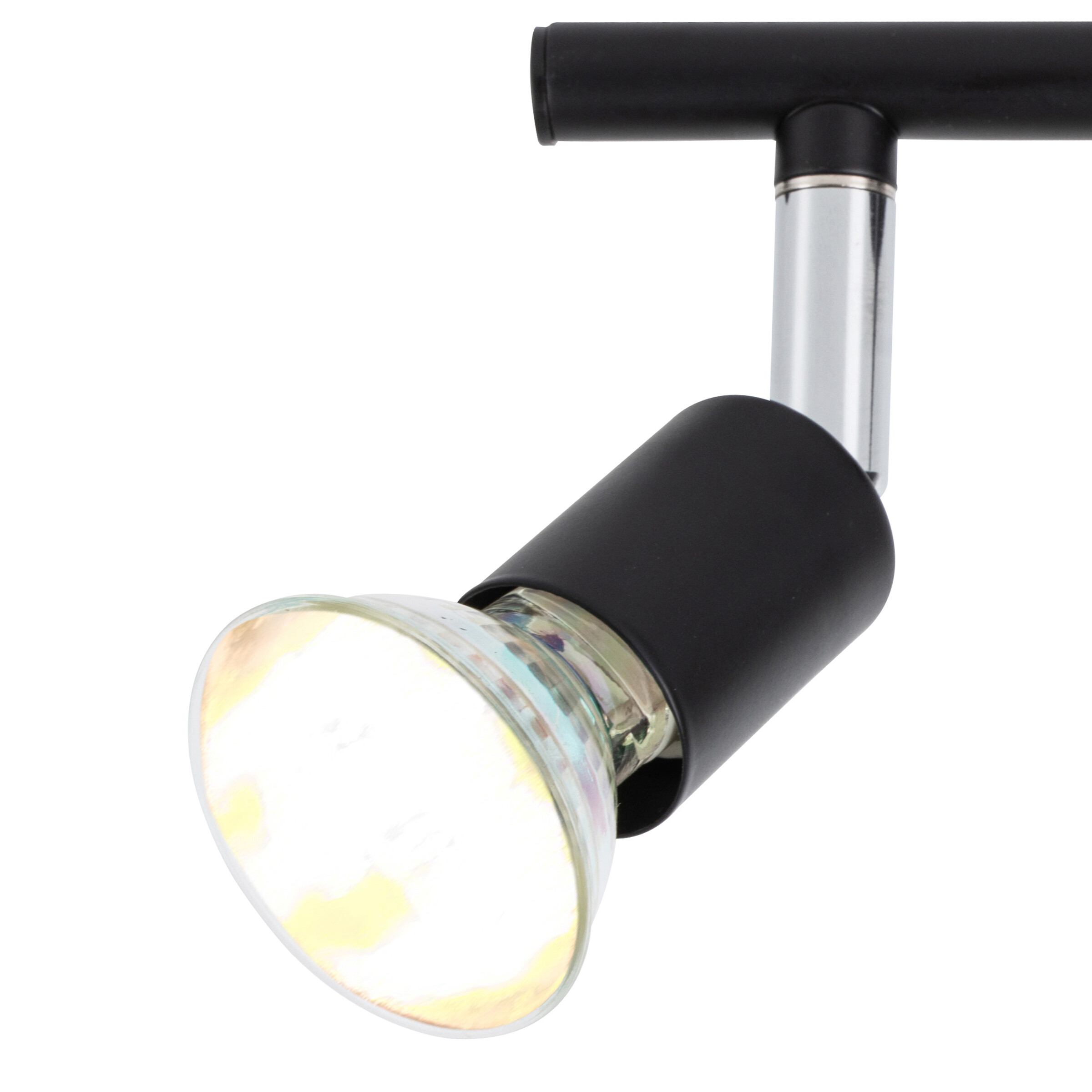 POCOline Spotbalken Boris schwarz B/H/L: ca. 50x8x10 cm 4 Brennstellen