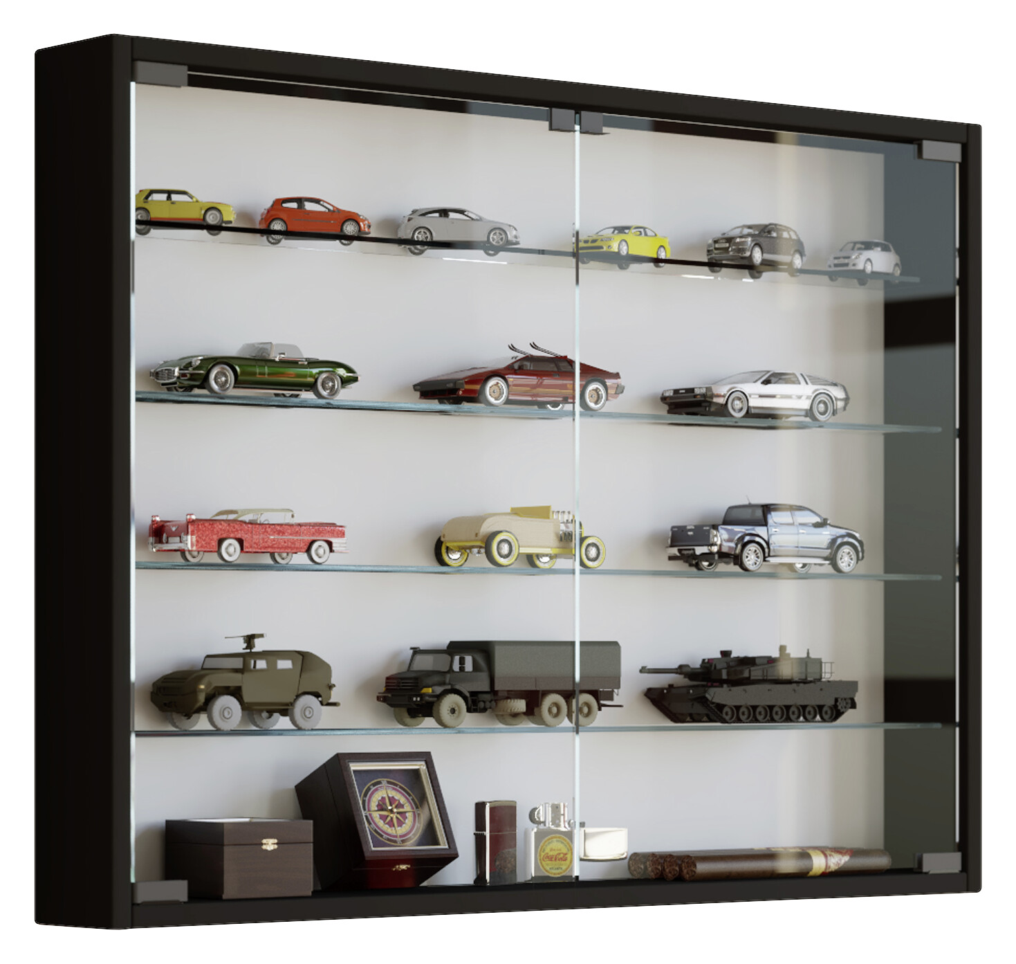 Vitrine Mandosa L schwarz Holzwerkstoff Glas B/H/T: ca. 80x60x10 cm Vitrine Mandosa L schwarz Holzwerkstoff Glas B/H/T: ca. 80x60x10 cm