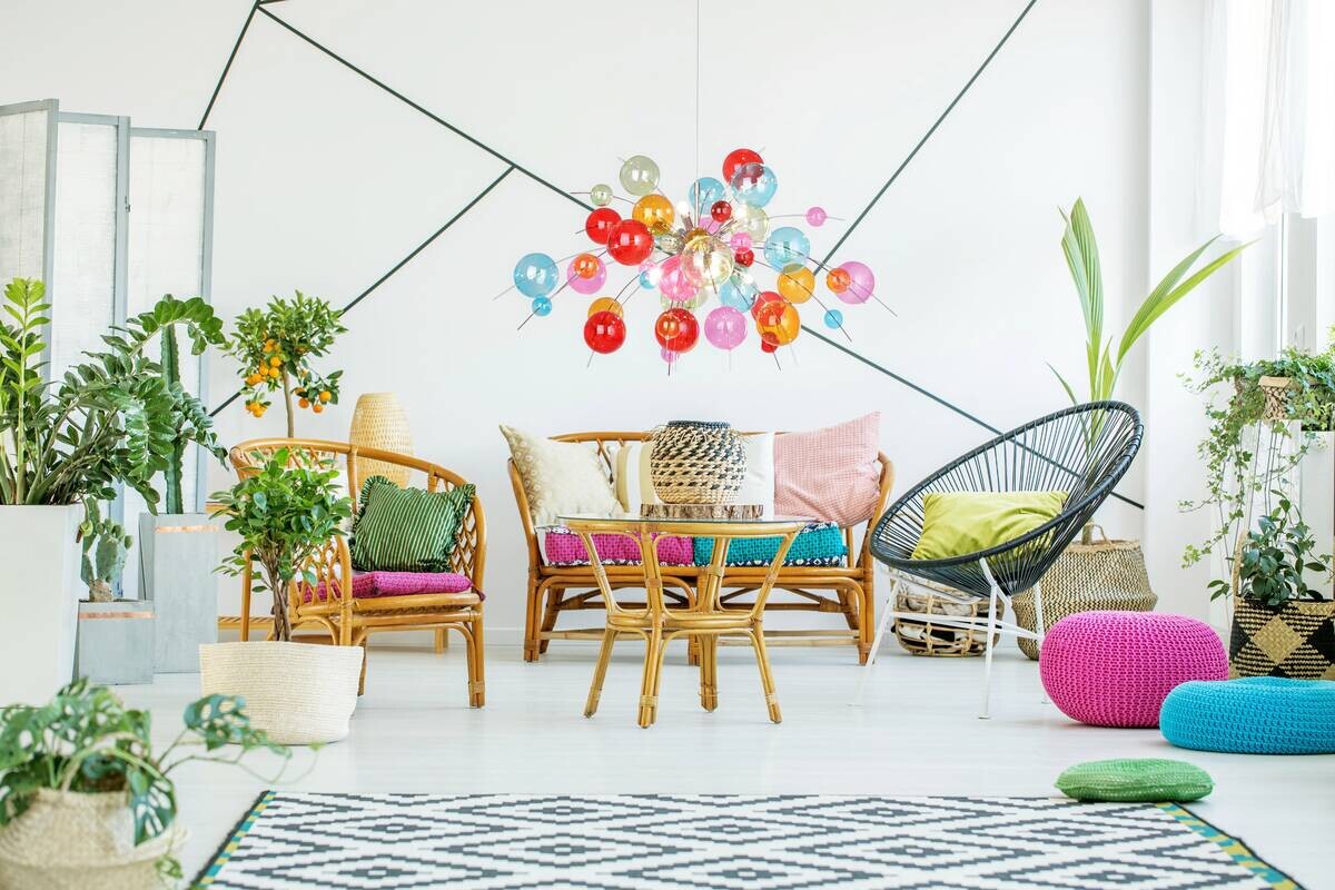 Näve Leuchten Pendelleuchte bunt Metall Glas B/H/T/D: ca. 98x187x98x98 cm G9 10 Brennstellen