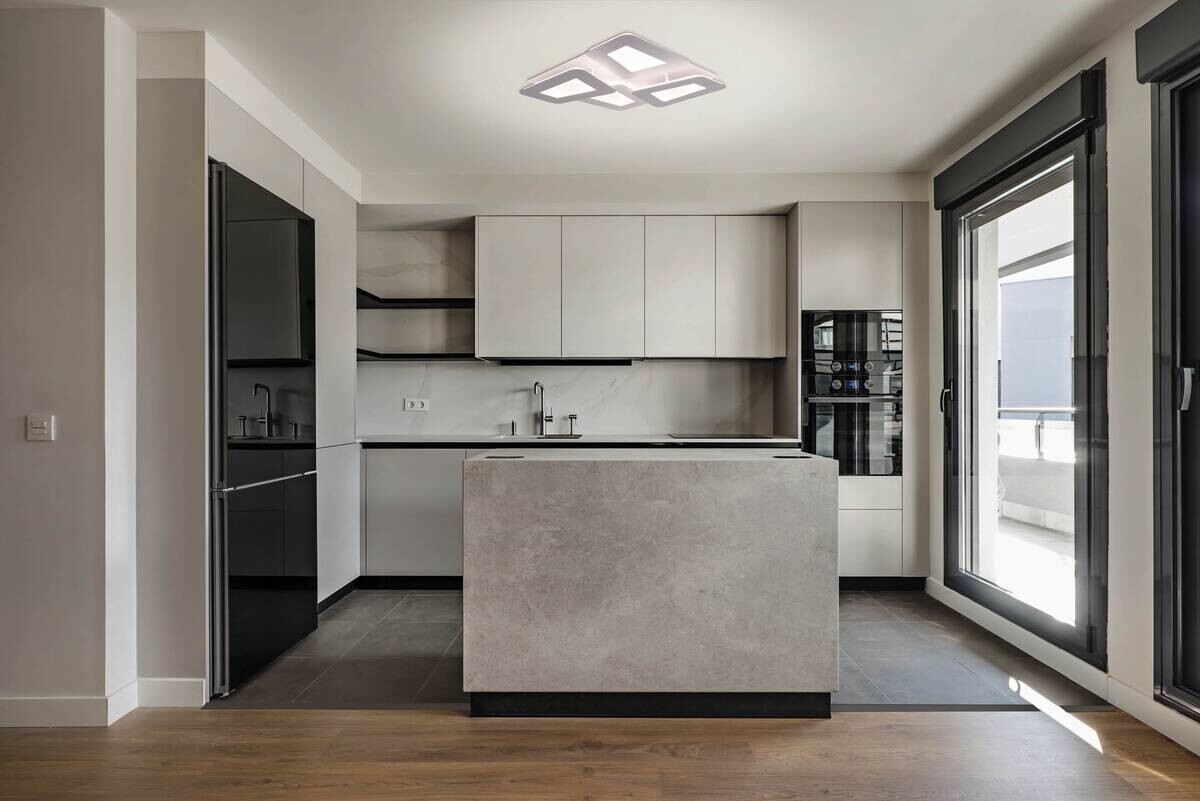 Näve Leuchten LED-Deckenleuchte weiß Metall Kunststoff B/H/T: ca. 48x8x48 cm