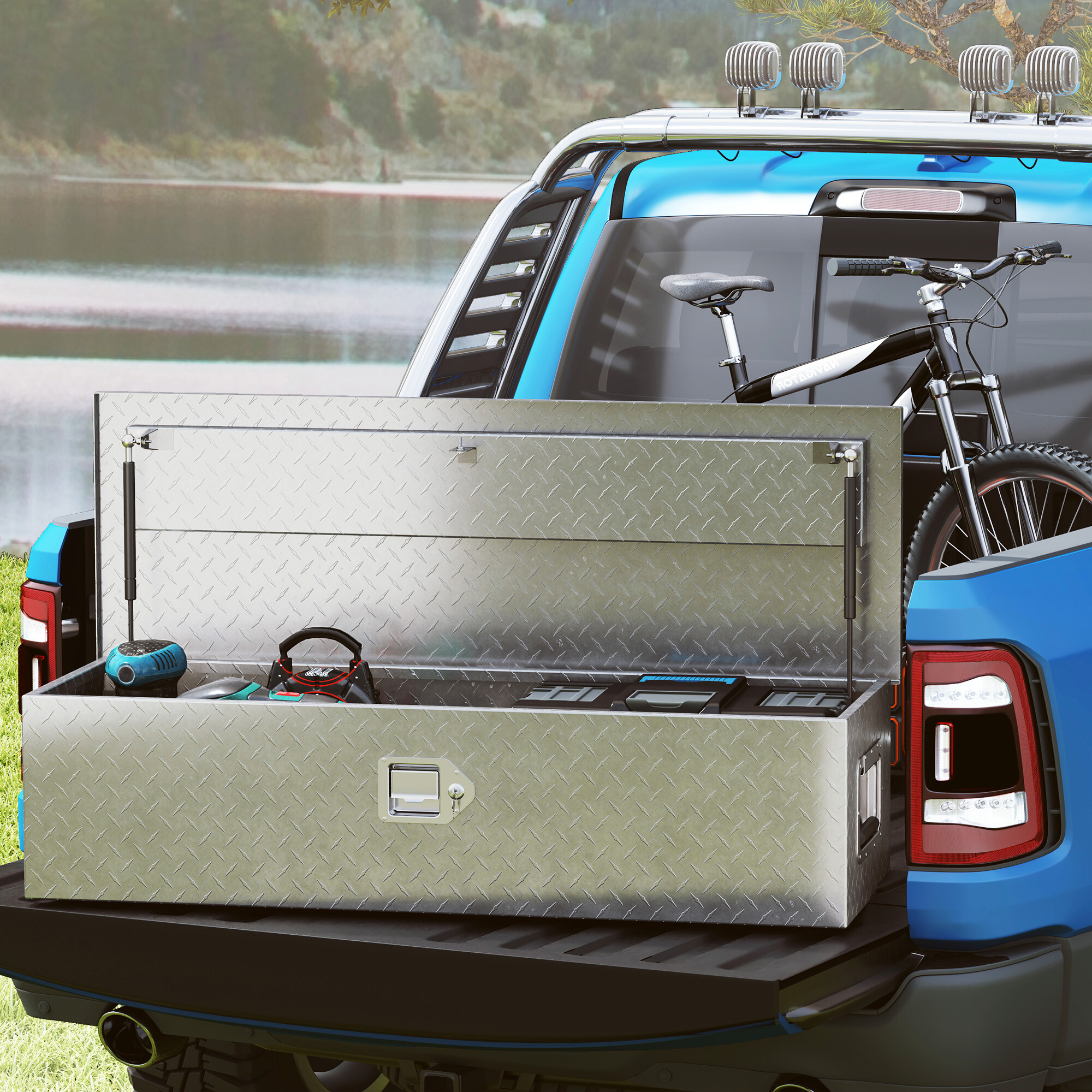 HOMCOM Gerätekasten B/H/L: ca. 33x25,5x99 cm