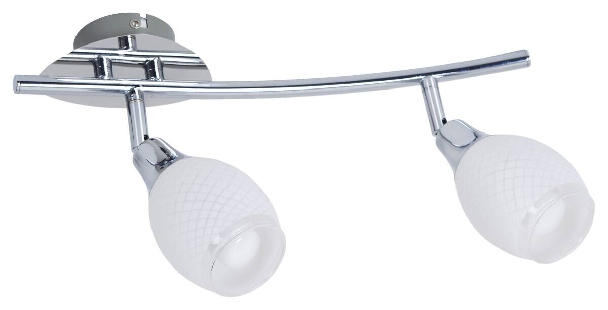 Näve Leuchten Spotschiene 1174942 Chrom Metall Glas B/H/T: ca. 9x12,5x36 cm 2 Brennstellen