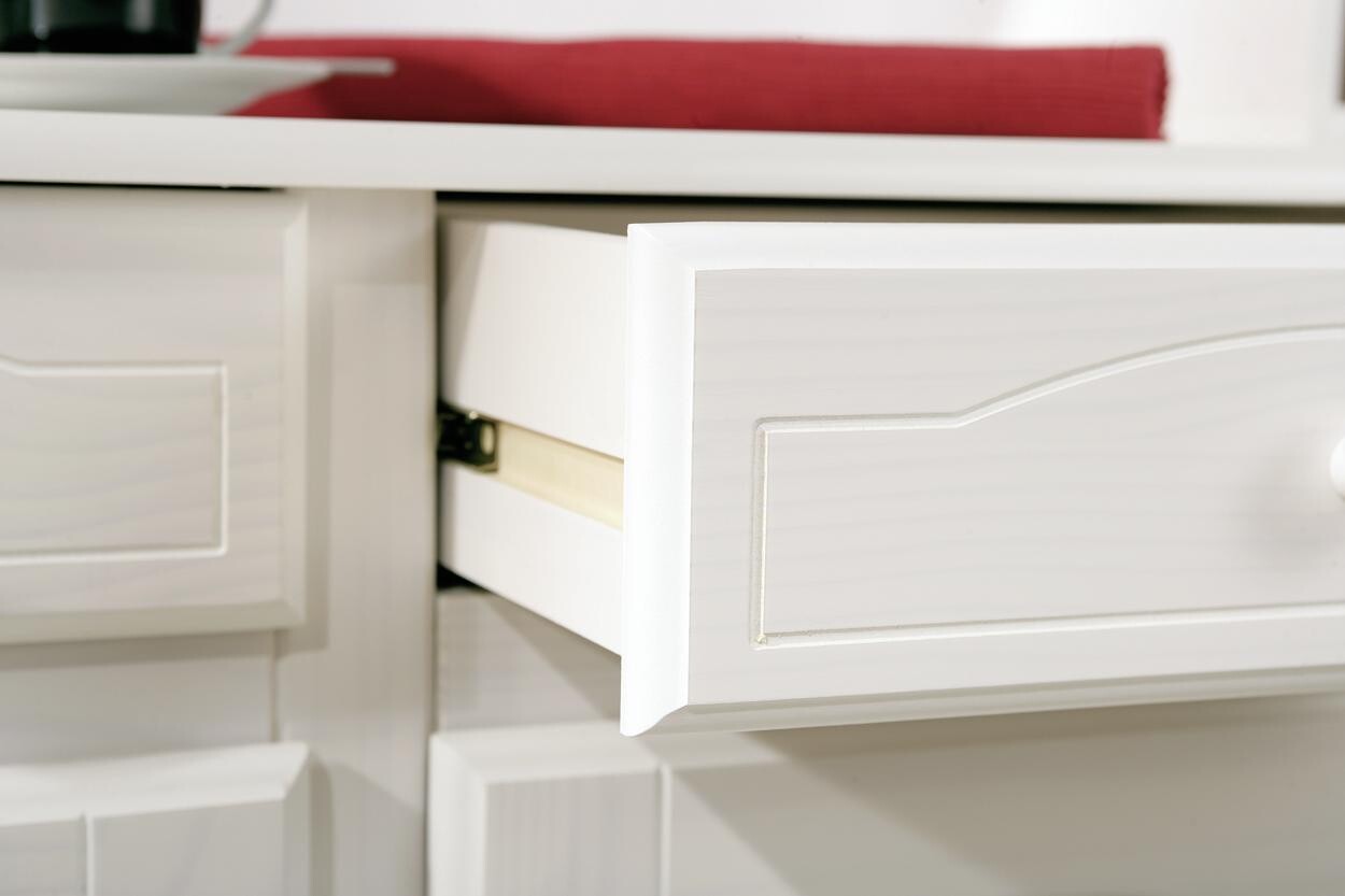 Vitrine Valencia weiß lackiert Kiefer B/H/T: ca. 88x198x43 cm