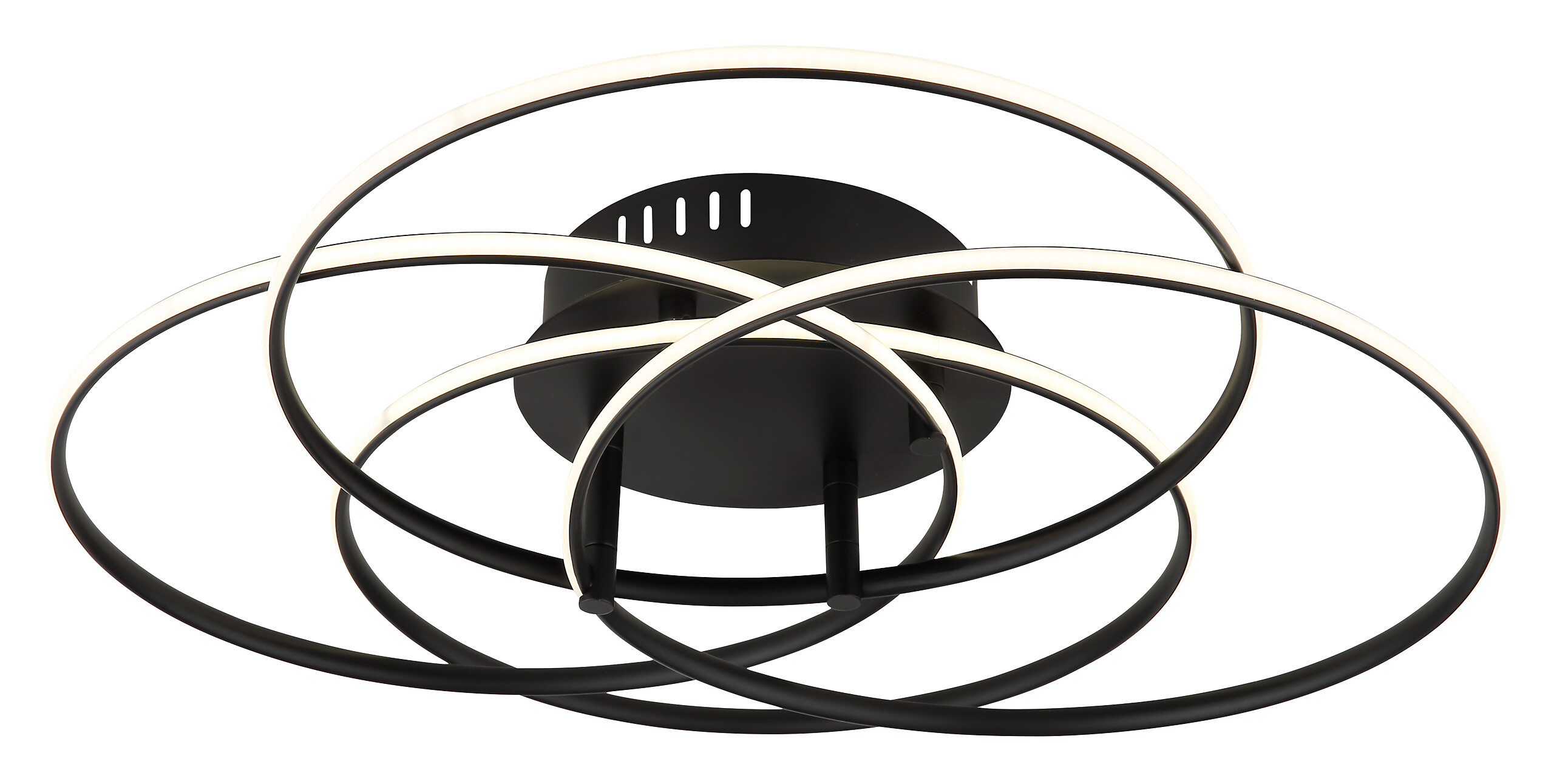 GLOBO Deckenleuchte mattschwarz Opal Metall Aluminium H/D: ca. 11,4x51,5 cm 1 Brennstellen