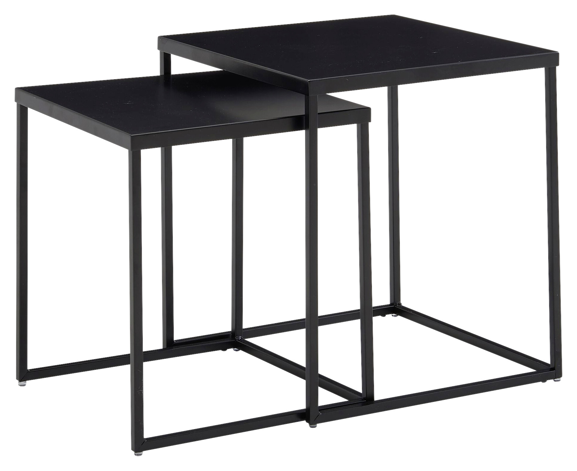 Beistelltisch 2er-Set. schwarz Stahl B/H/T: ca. 40x45x40 cm