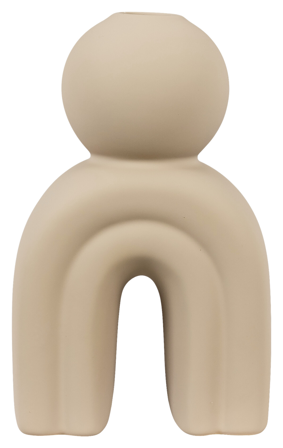 Kerzenhalter Candle braun Steinzeug B/H/L: ca. 6,5x17x10,5 cm