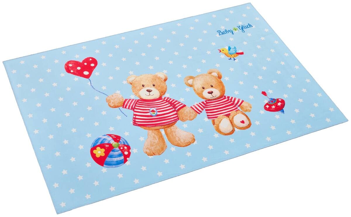 Baby Glück Kinderteppich blau B/L: ca. 100x160 cm
