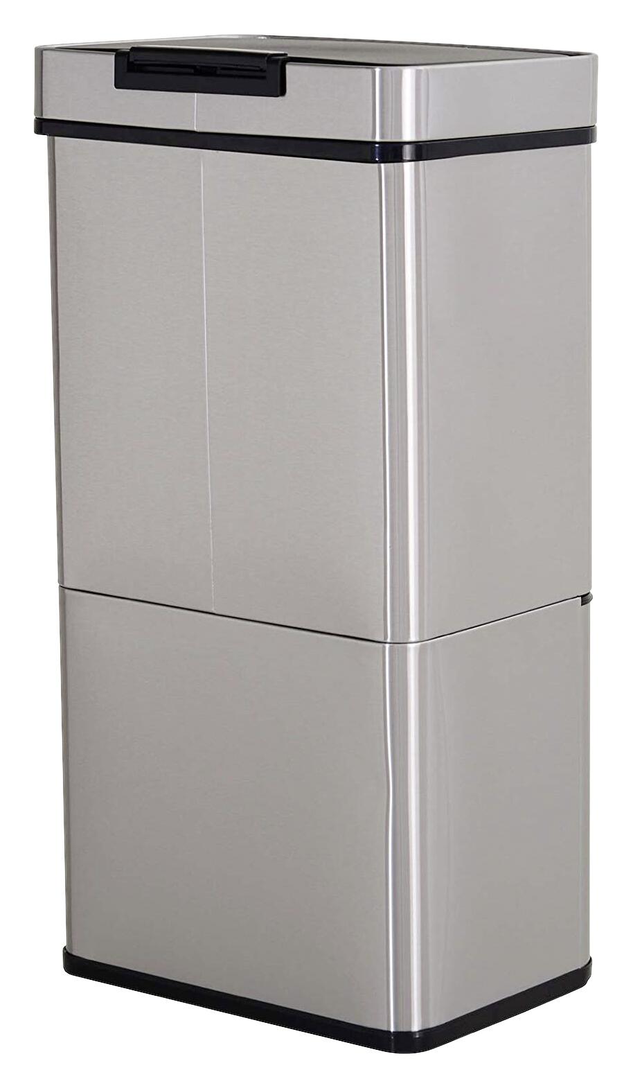 HOMCOM Abfalleimer silber B/H/L: ca. 30x81x42 cm