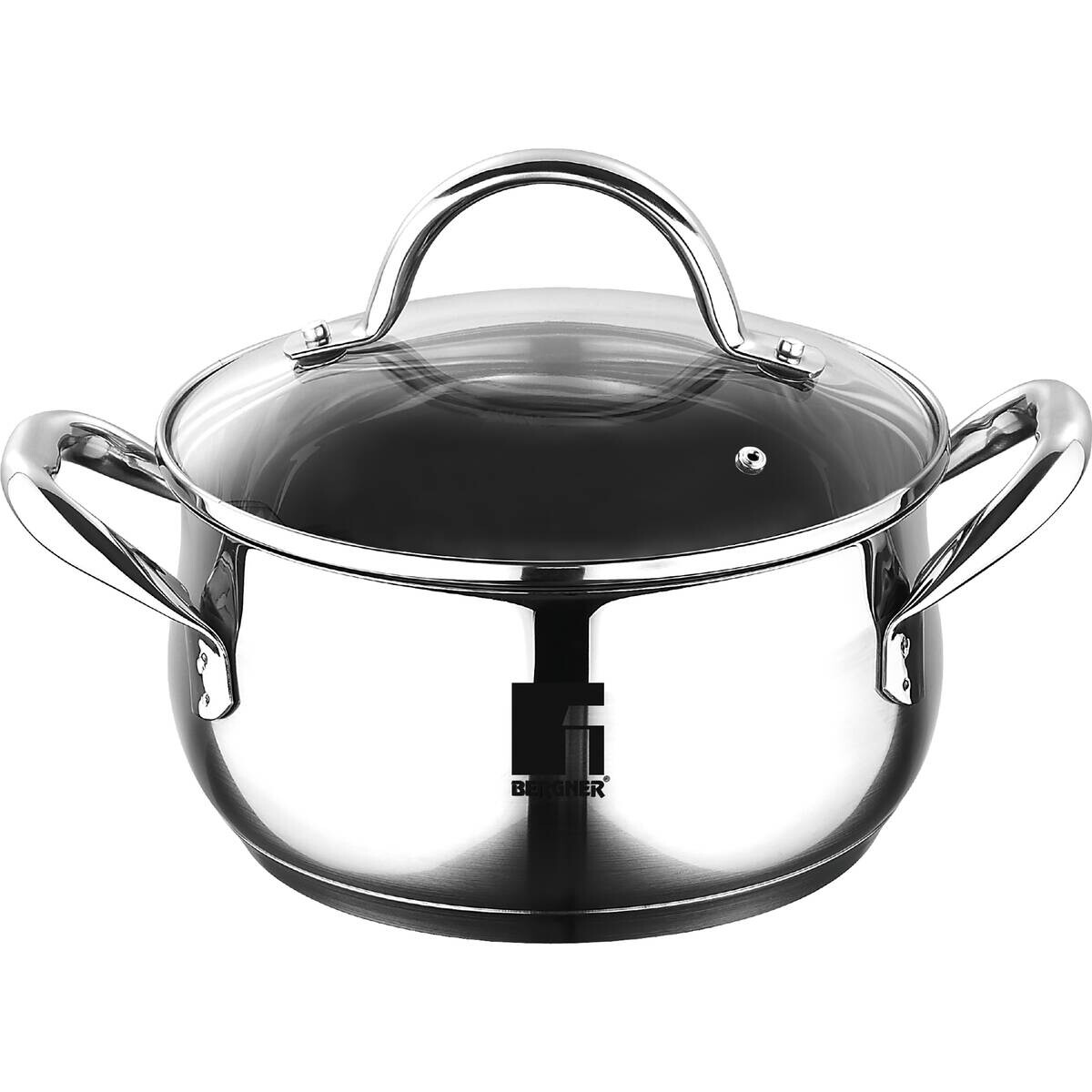 BERGNER Topfset Gourmet silber Edelstahl 3 tlg.