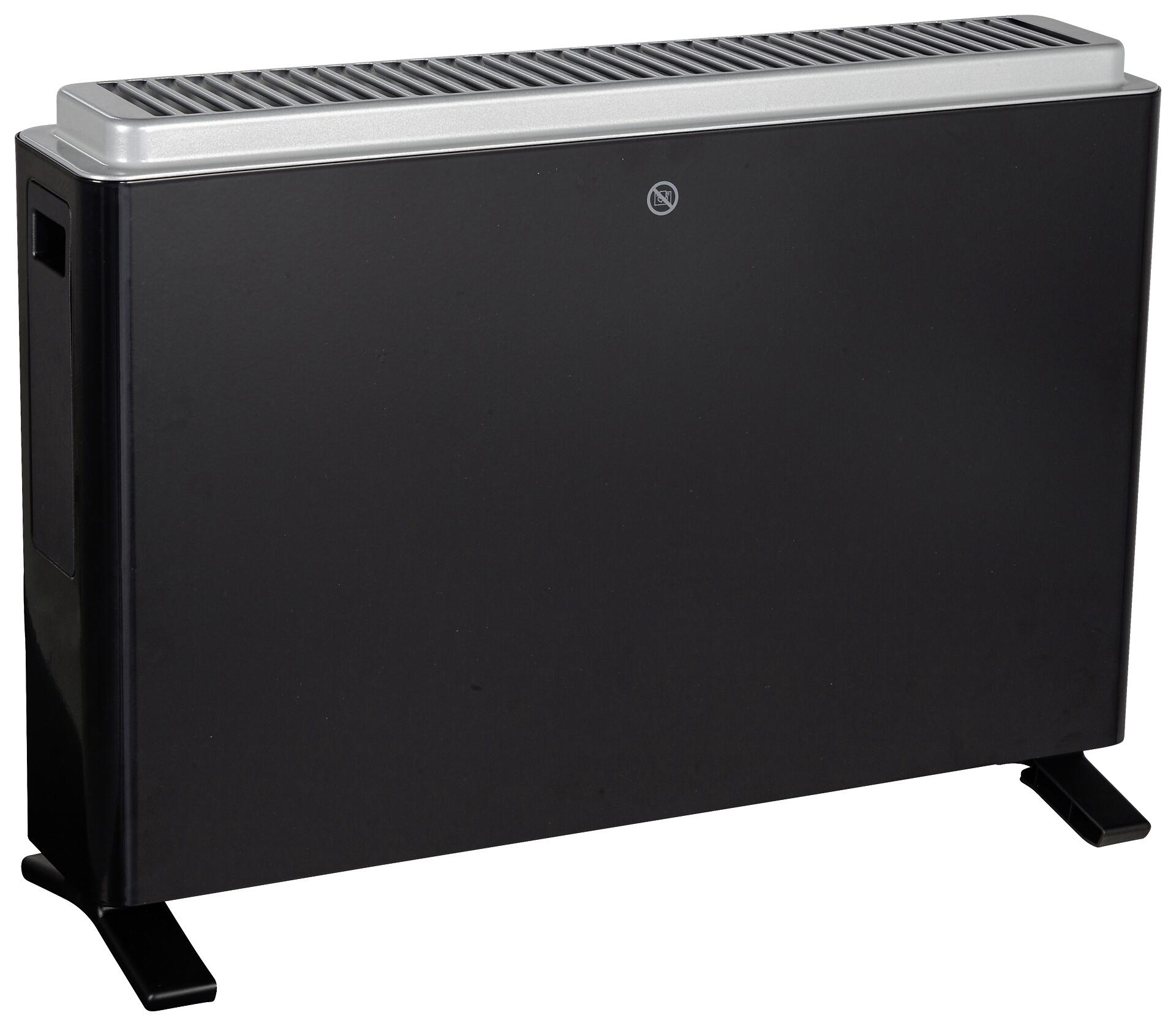 Konvektor Heizung NDK20-21A schwarz Metall B/H/T: ca. 53x38x17 cm ca. 2000 W