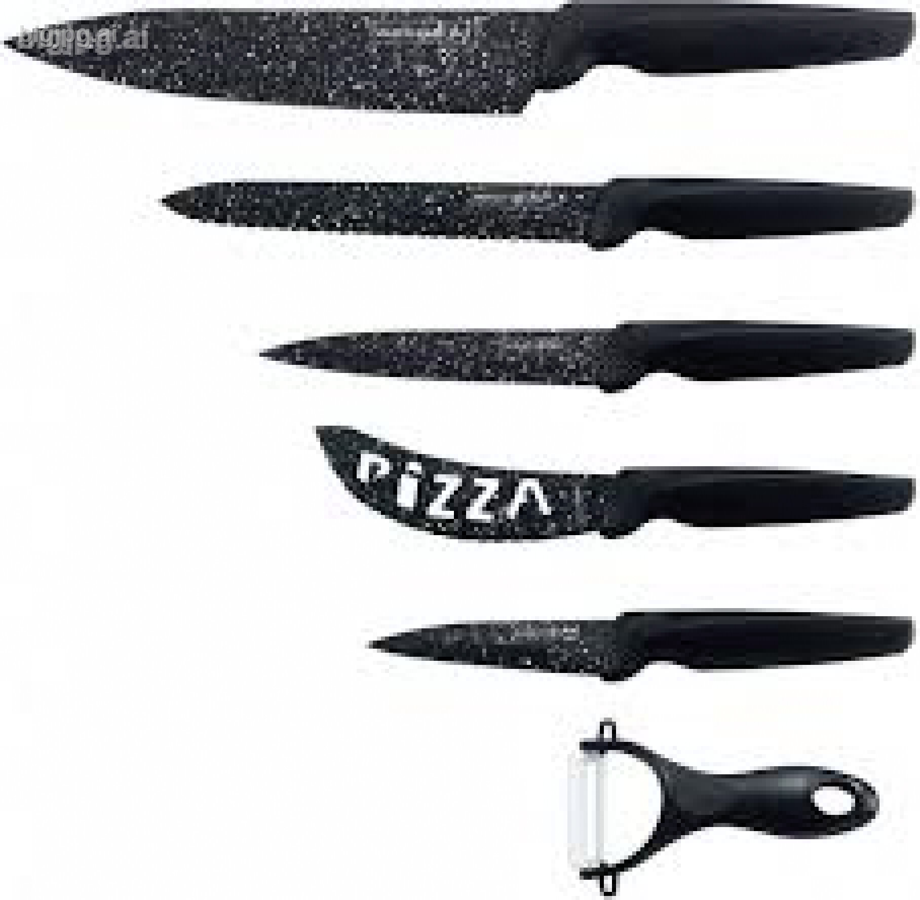 Royalty Line Küchenmesserset schwarz Kunststoff 5 tlg.