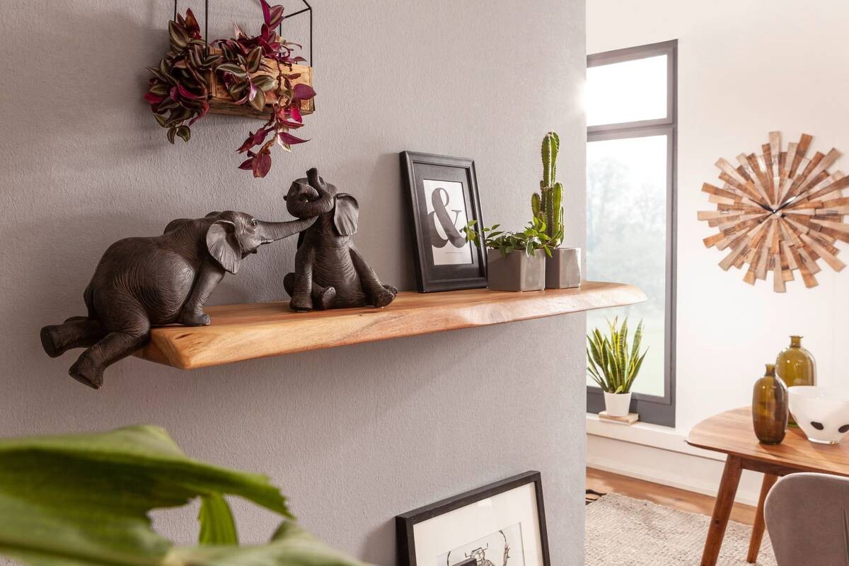 Wandregal natur B/T: ca. 115x25 cm