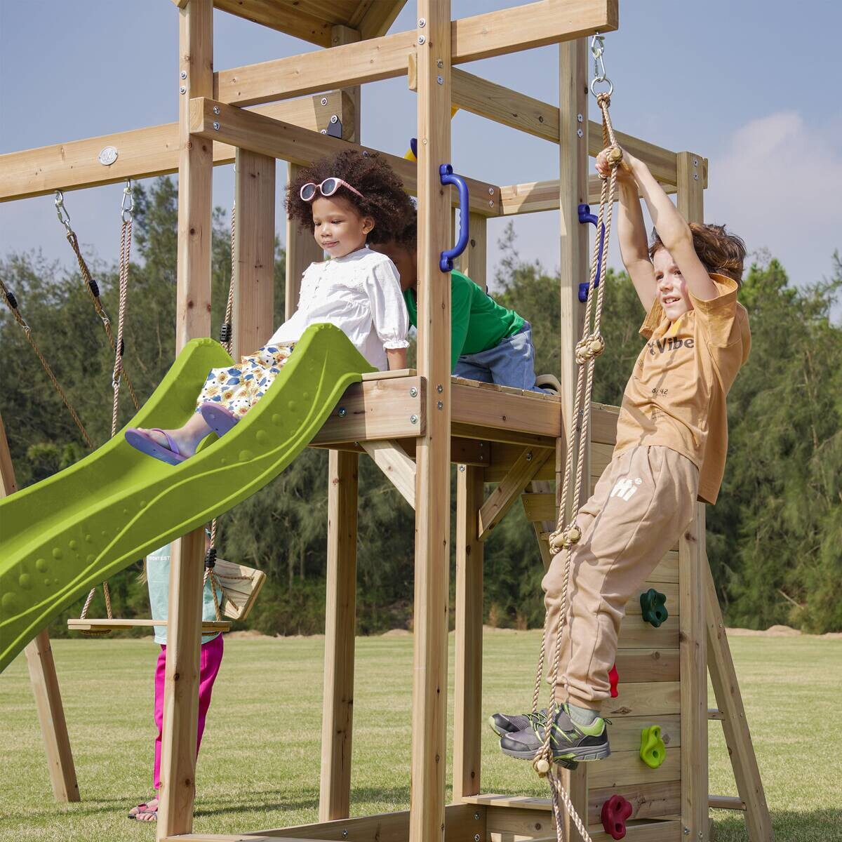 AXI Spielturm Moos grün B/H/L: ca. 342x267x375 cm