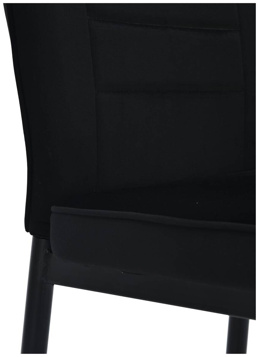 Stuhl Jimmy schwarz Samtoptik B/H/T: ca. 42x87,5x57 cm