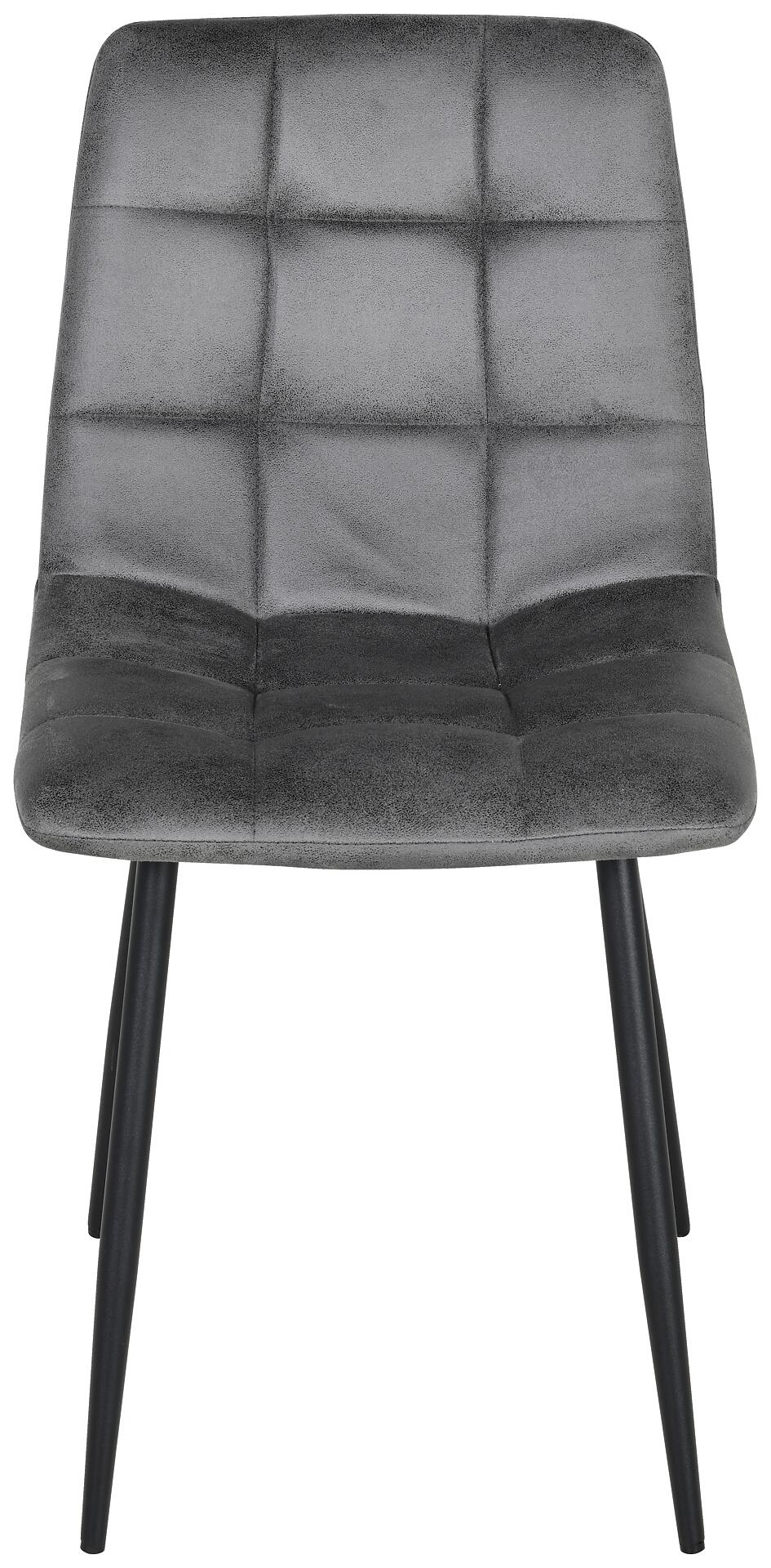 Stuhl Lech dunkelgrau Microfaser B/H/T: ca. 45x88x53,5 cm