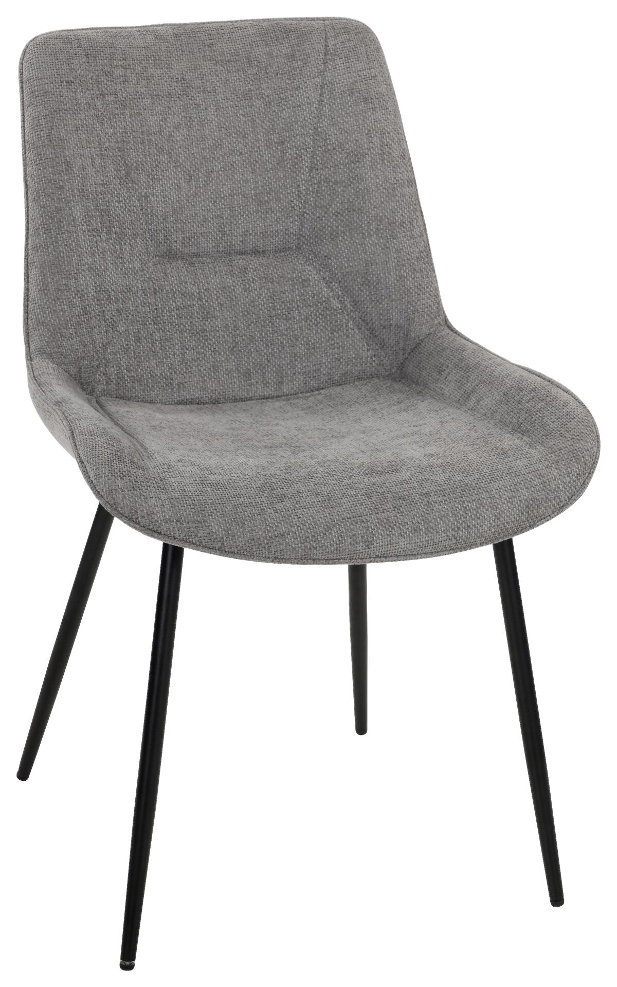 Stuhl Alisha grau Webstoff B/H/T: ca. 54x83x63 cm