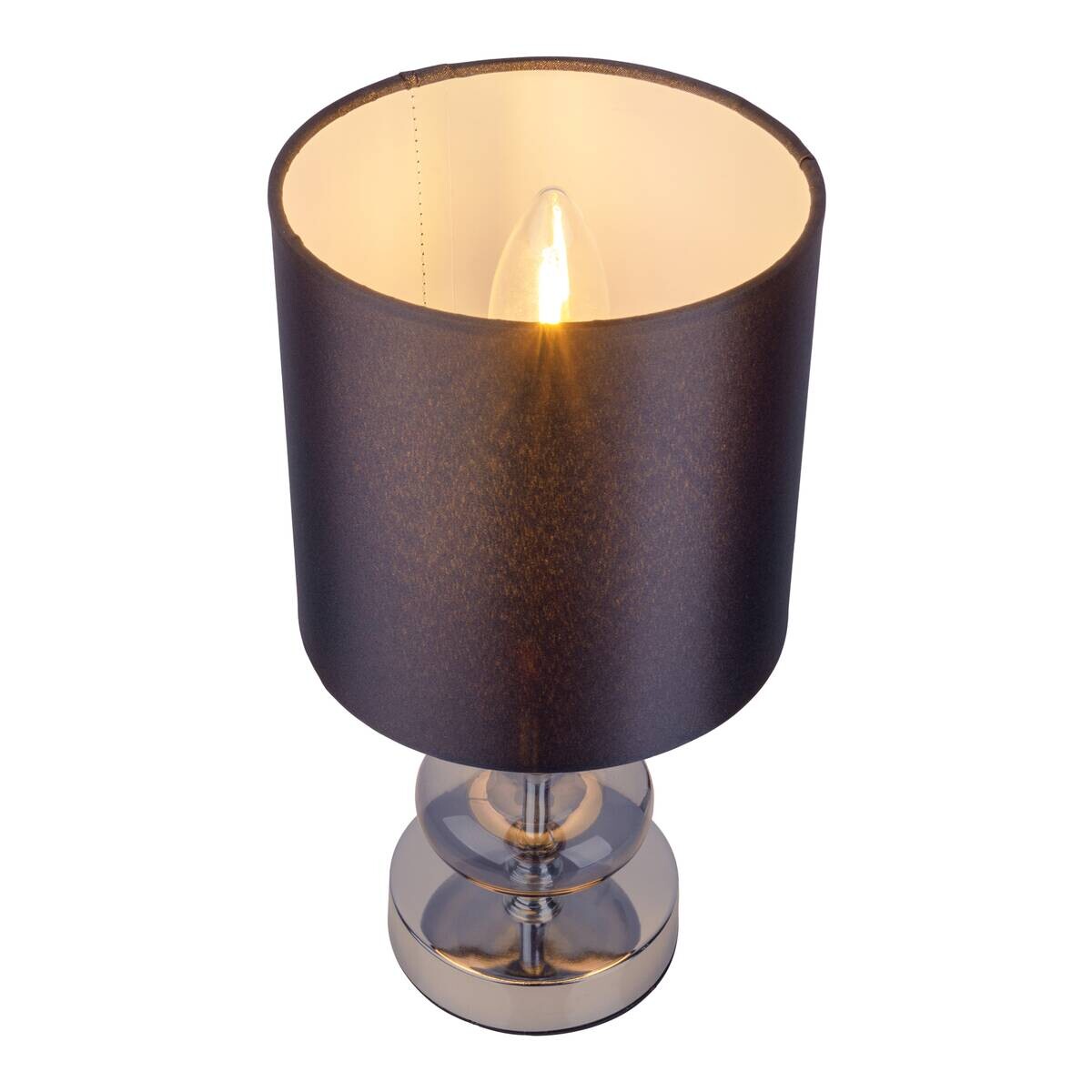 Näve Leuchten Tischleuchte 3098197 schwarz Textil B/H/T: ca. 15x28,5x15 cm E14 1 Brennstellen