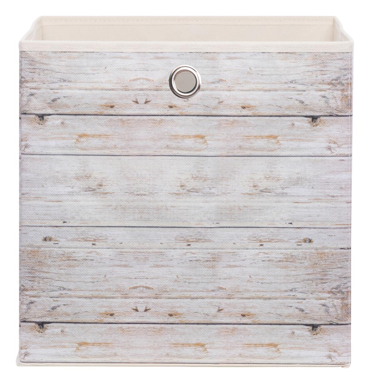 Motivbox Wood beige B/H/T: ca. 32x32x32 cm