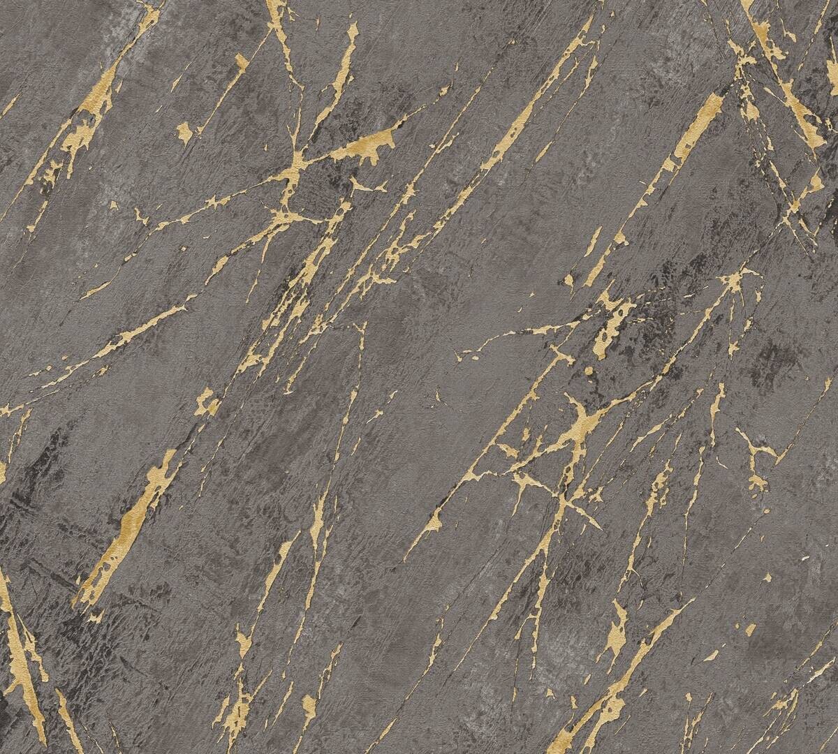 A.S.Creation Vliestapete schwarz anthrazit gold B/H/D: ca. 53x1005x8,2 cm