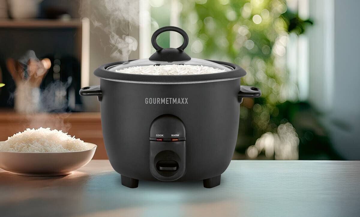 GOURMETmaxx Reiskocher schwarz B/H/L: ca. 23,9x20,4x23,9 cm