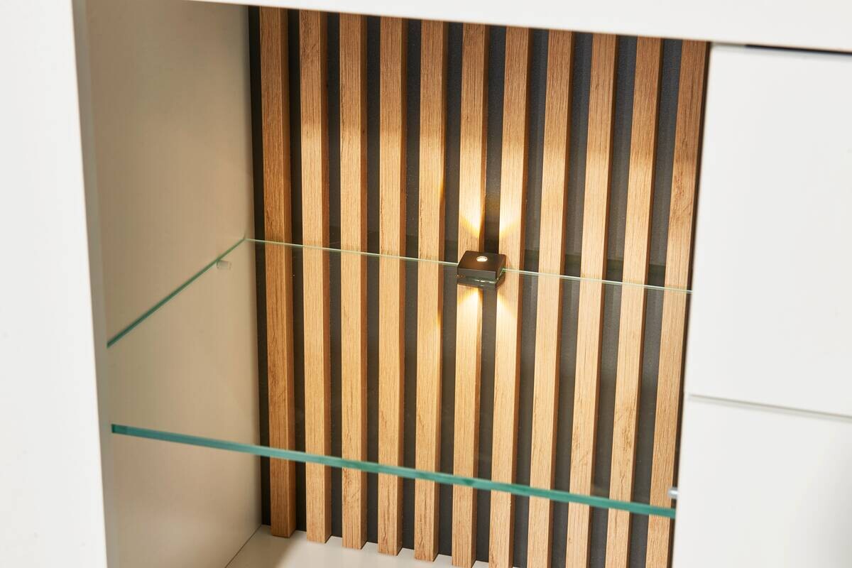 TV-Lowboard Rosalie weiß Eiche Evoke Coast Nachbildung B/H/T: ca. 179x67x44 cm