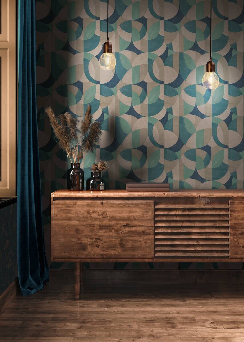 A.S.Creation Vliestapete beige blau B/H/D: ca. 53x1005x8,6 cm