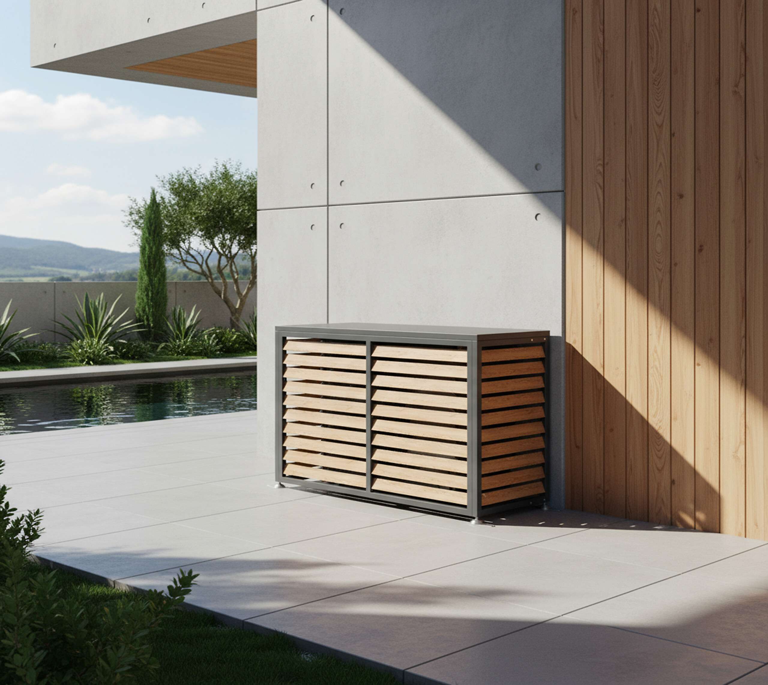 Westmann Verkleidung Wärmepumpe Boxa Holzoptik B/H/L: ca. 140x97x56 cm