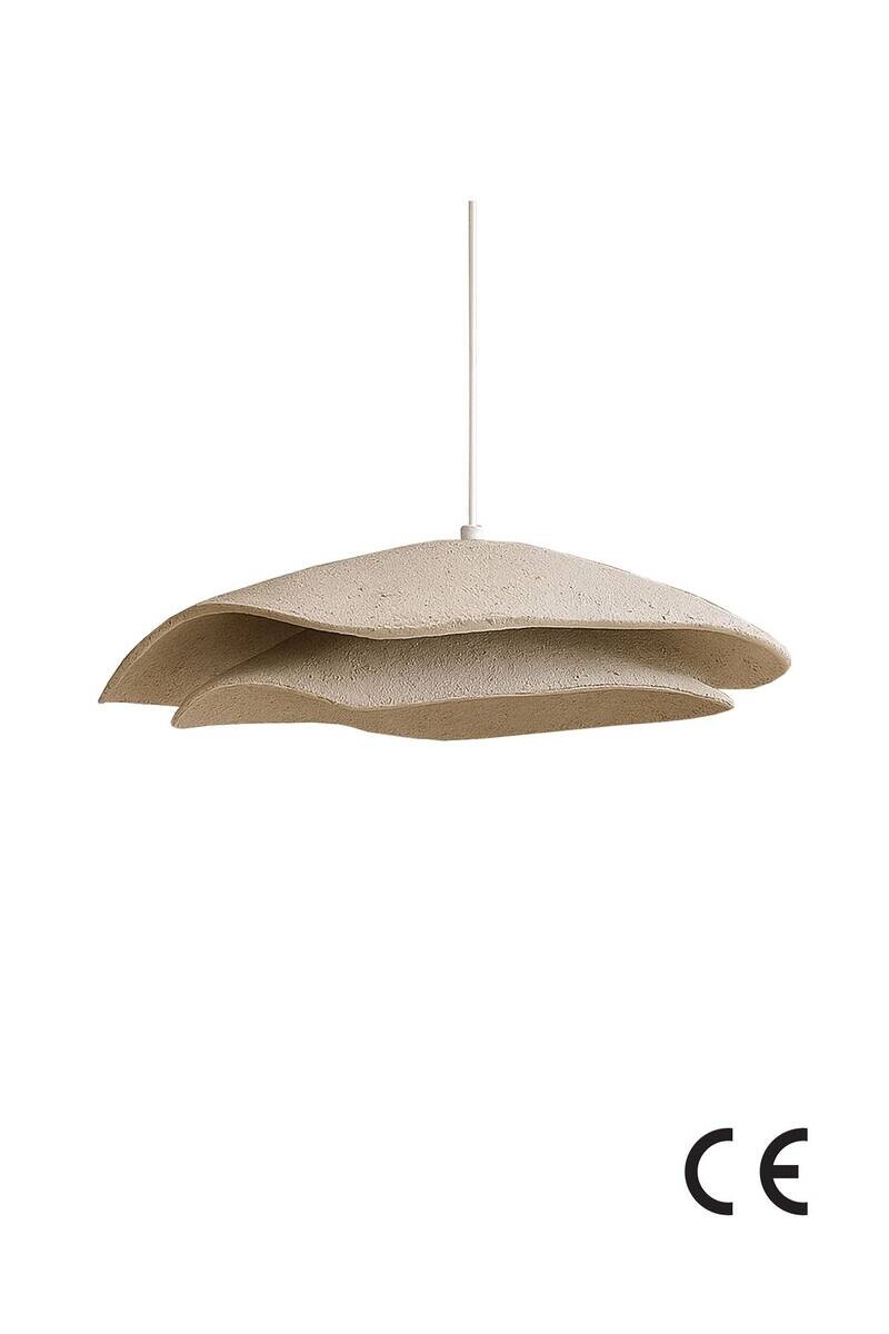 Opviq Pendelleuchte creme weiß Metall B/T/L: ca. 50x50x50 cm E27 1 Brennstellen