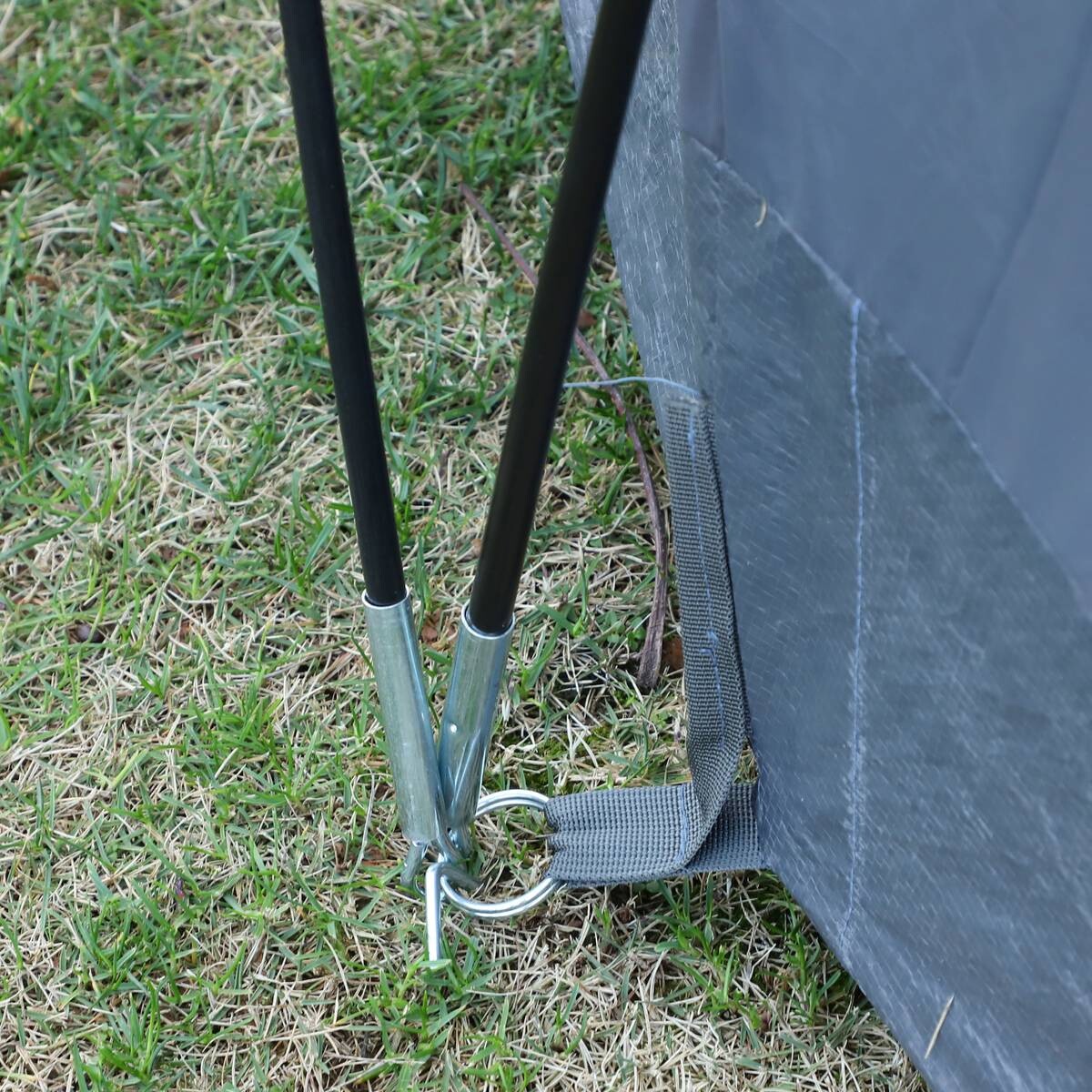 Outsunny Tunnelzelt hellblau Stahl B/H/L: ca. 230x180x455 cm