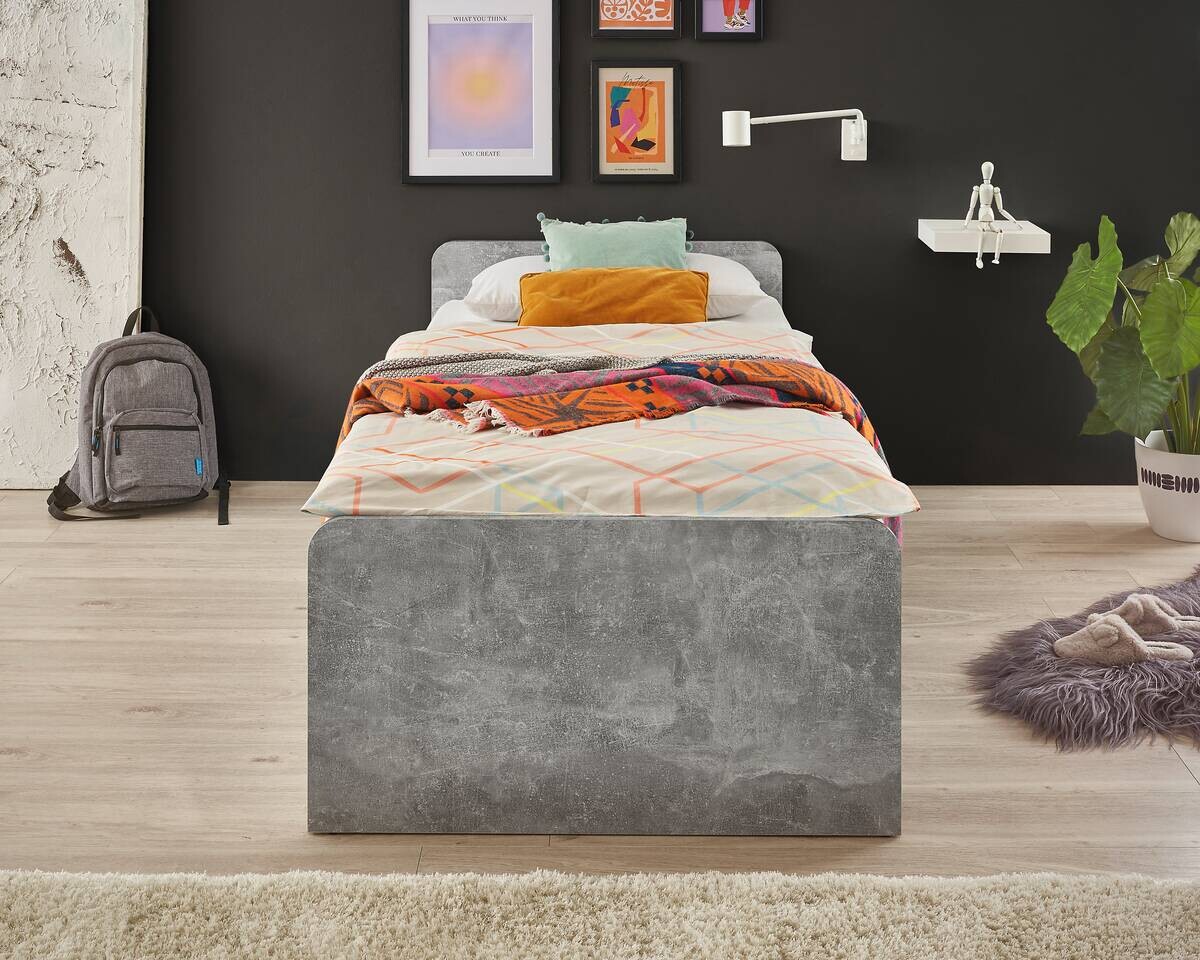Jugendbett Matino Beton Liegefläche B/L: ca. 90x200 cm
