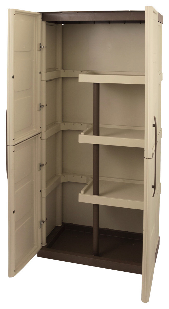 ArtPlast Kunststoffschrank Steel taupe Kunststoff B/H/T: ca. 70x165,5x39 cm