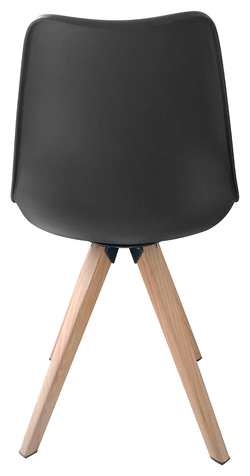 Stuhl KIRA  2er-Set schwarz Kunststoff B/H/T: ca. 48x86x55,5 cm